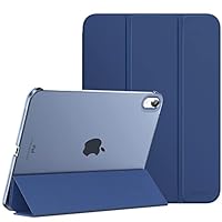 MoKo for iPad (A16) 11th Generation Case 11 Inch 2025, iPad 10th Generation Case 10.9 Inch 2022, Slim Stand Hard PC Translucent Back Shell Smart Cover, Support Touch ID, Auto Wake/Sleep, Navy Blue
