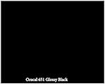 12" x 10 Ft Roll of Glossy Oracal 651 Black Permanent Adhesive-Backed Vinyl for Craft Cutters, Punches and Vinyl Sign Cutter