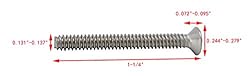 FixtureDisplays® 6-32 X 1-1/4" Stainless Flat Head