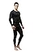 TM-YUV34-BLK_Small Tesla Men's Thermal WinterGear Compression Baselayer Vneck Long Sleeve Shirt YUV34