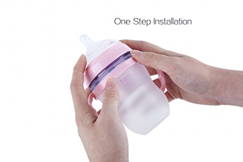 Compatible Bottle Handle for Comotomo, (Pack of 2, Pink)