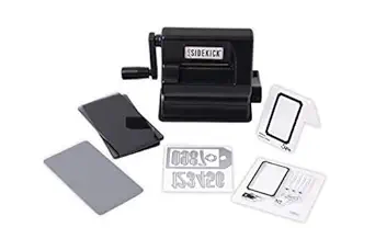 Sizzix Portable Manual Die Cutting & Embossing Machine for Arts & Crafts, Scrapbooking & Cardmaking, 2.5 Opening, One Size, Tim Holtz Sidekick Starter Kit