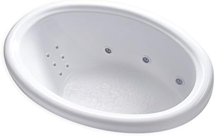 Carver Tubs - DJO5839 Oval Drop In - 12 Jet, Self Draining Whirlpool Bathtub with Ozone Sanitizer, 58"L x 39"W