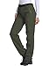 Men's Outdoor Windproof Waterproof Hiking Mountain Ski Pants, Soft Shell Fleece Lined Trousers#NK-801,Army Green,US S 32