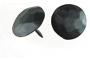 WILD WEST HARDWARE 1 1/8 Inch Diameter Clavos, Decorative Nails, Black Finish, Pack of 6