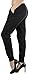 ToBeInStyle Women's Solid Print French Terry Jogger Pants - Black - Large