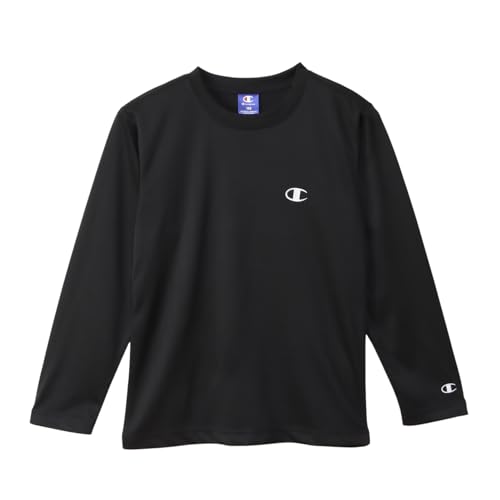 長袖Tシャツ キッズ 長袖 丸首 UVカット速乾 ワンポイント刺繍 ロングスリーブTシャツ ベーシックスポーツ CK-BS401-090-130
