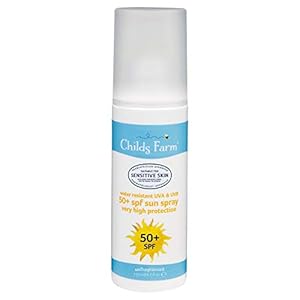 Childs Farm, Kids and Baby Sun Cream Spray SPF 50+ 125 ml, Water Resistant UVA and UVB, Very High Protection, Suitable…