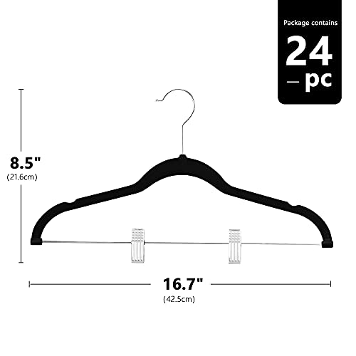 Cozymood Velvet Skirt Hangers 24 Packs Velvet Hangers with Clips Ultra
