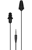 Plugfones Guardian Earplug-Earbud Hybrid - Black Cable / Black Plugs