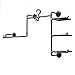 OTUGARE Industrial pipe clothing rack industrial pipe hung clothing rack clothing display rack The clothes store display rack wall-mounted clothing display rack