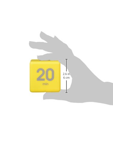 The Miracle TimeCube Timer, 5, 10, 20 and 45 Minutes, for Time Management, Kitchen Timer, Kids Timer, Workout Timer, Yellow - Thumbnail 6