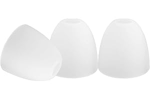 Anmire 3 Pack Frosted Glass Shade, Bell Shaped Light Fixture Replacement Globe or Cover with 1-5/8-Inch Fitter for Chandelier Wall Sconce Pendant Light, G0030