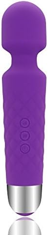 Personal Massager Rechargeable Cordless 18x Multi-speed Black Waterproof with Powerful Mini Travel Massager (Purple)