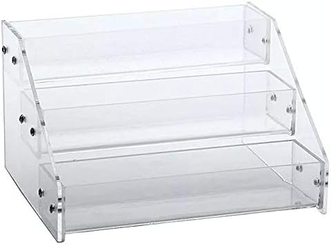 Amazon Co Jp アクリル製 アクリル ケース 透明 収納 長方形 大型 ディスプレイ ラック 展示 ボックス スタンド 雛壇 コレクション 小物 フィギュア 化粧品 メイクボックス 陳列 ホビー ショーケース プラスチック 3段 ホビー