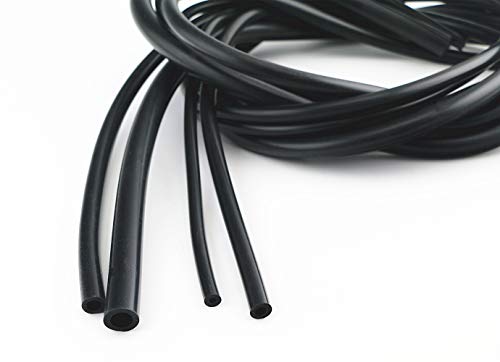 QIKE Universal4mm/6mm/8mm/12mm Inner Diameter High Performance Silicone Vacuum Hose Tube Kit (black, 4size)