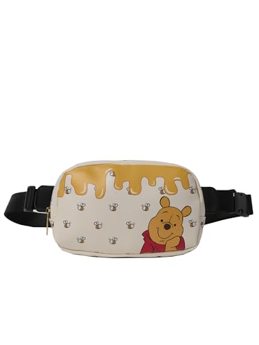Womens Disney Belt Bag Crossbody Fanny Pack Waist Bag (Pooh White)