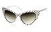 Cateye Women's Eyeglasses or Sunglasses Vintage Inspired Fashion (White Polka Dot)
