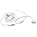 Mono Handsfree Headset Single in-ear Flat Cable Earphone Earbud White for iPhone 6 6S, Plus, 5S 5C SE - Samsung Galaxy S8 S8+ S7 S6, Edge, Edge+, S5, S4, Active, Galaxy Note 5 4 3 - LG G3 G4 G5 G6 V20