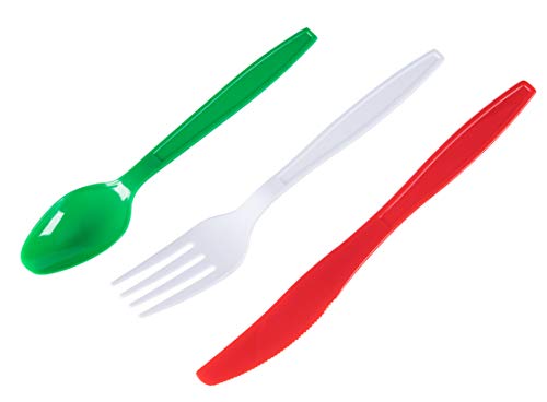 3 Plastic+Silverware+Set+Christmas+Disposable