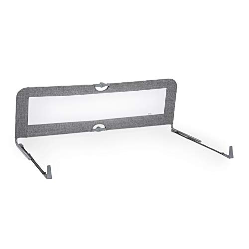 Hauck Sleep N Safe Plus XL Bed Guard for Toddler, 150 x 50 x 44 cm, Foldable Bed Rail for Travel 77 x 6 x 45 cm, Grey
