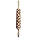 Unpara 2018 Christmas Wooden Rolling Pins Engraved Embossing Rolling Pin with Christmas Symbols for Baking Embossed Cookies (B)