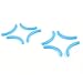 uxcell 8 Pieces Eyelash Curler Refill Replacement Light Blue Rubber Pads