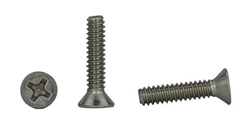 Stainless 6-32 x 5/8" (3/8" to 2" Available) Flat Head Machine Screws, Full Thread, Phillips Drive, Stainless Steel 18-8, Machine Thread (6-32 x 5/8") — image 1