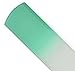 Genuine Czech Teal Green Crystal Glass 6 1/4 inch Spa Bar Slab Foot File