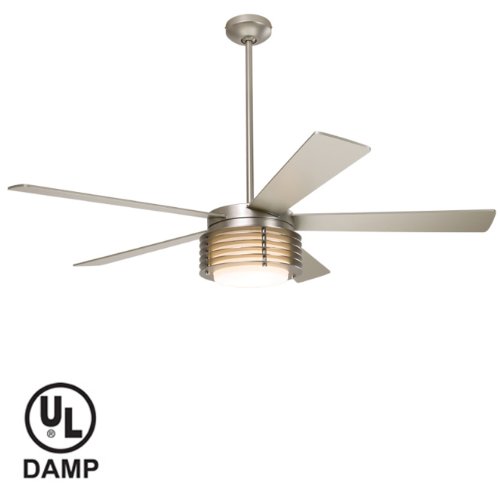 Modern Fan Pha Mn Pharos Matte Nickel 52 Outdoor Ceiling Fan