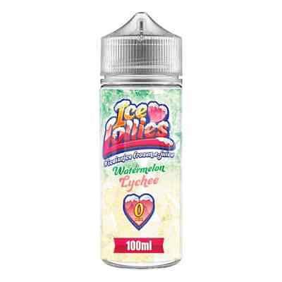 E Liquid 100ml 0mg Vape Kiwi Berries - Cherry Cola Blue Raspberry No Nicotine High vg 70vg 30pg Burst My Bubble - Ice Love Lollies *Free Royal Vapery Sticker with Each Order* (Watermelon Lychee)
