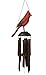 Cohasset Gifts 175CA Cohasset Cardinal Bamboo Wind Chime, Hand Painted Red