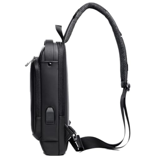 Mochila Transversal Masculina Mochila Feminina Unissex com cadeado à prova d água anti-roubo bolsa com porta de carregamento USB bolsa de ombro Impermeável Premium