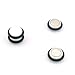 White Magnetic Design - Acrylic Fake Plugs - Cheaters - 2G Gauge - 6mm