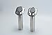 Amarine Made 2Pcs Stainless Steel Fishing Rod Holder Flush Mount with Black PVC Cap and Liner Boat Rod Holder 30 Degrees