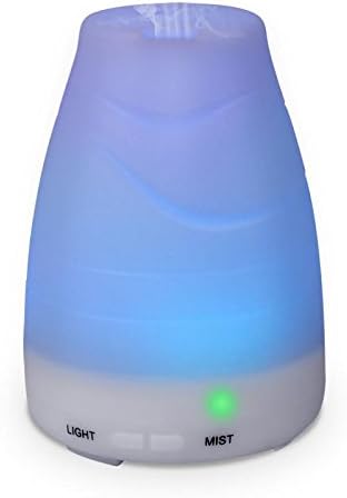 Homeweeks 100ML Auto Off Ultrasonic diffuser LED Colorful Night-Ligting Aroma Mist Maker Home&Office Essential (C)