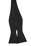Jacob Alexander Solid Color Self Tie Bowtie - Black
