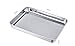 Rykey Stainless Steel Compact Toaster Oven Pan Tray Ovenware Professional, Heavy Duty & Healthy, Deep Edge, Warp Resistant Nonstick Baking Pan 10.4''x8.1''x1'', Silvery