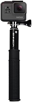 SHINEDA Telescopic Wired Cable Selfie Stick for Smart Phones and GoPro Hero 2 3 4 5 (Black)