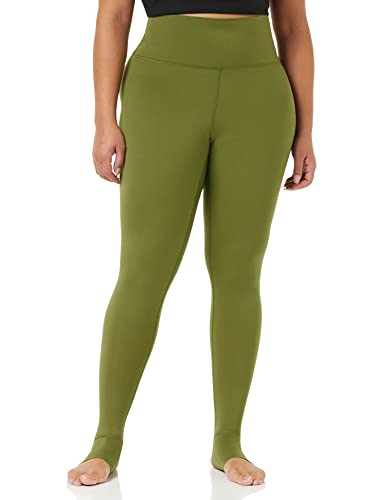 Amazon Essentials Leggings personnalisables à taille croisée, coupe évasée (disponible en grandes tailles) (anciennement Core 10) Femme, Vert Olive Foncé, 3XL Grande taille