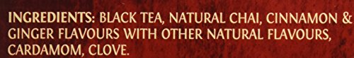 TWININGS CHAI BLACK TEA INDIVIDUALLY WRAPPED BAGS, 20 COUNT (PACK OF 1), SWEET, SAVOURY SPICES, CAFFEINATED, ENJOY HOT OR ICED, 20 TEABAGS