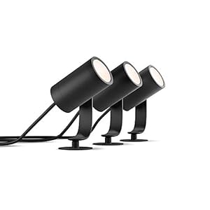 Philips Hue Lily Tuinspot 3-Lichts Basis Set – Buitenlamp – IP65 Waterbestendige Prikspot – Wit en Gekleurd Licht…