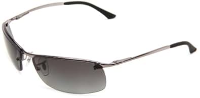 Ray-Ban Men's RB3183P 004/T363 Polarized Wrap Sunglasses