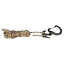 Nite Ize Small Figure 9 Carabiner with Rope - Rope Tightener with Carabiner Clip, Black, Two-Pack