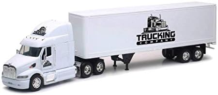 Personalized Truck Gift - Customize These Model Trucks with Your Logo Or Text for Promotion (Peterbilt 387 White Long Hauler)