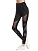 SweatyRocks Women's Mesh Panel Side High Waist Leggings Skinny Workout Yoga Pants #1black L