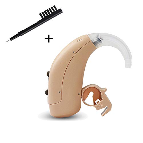 Hearing Amplifier with Cleansing Brush, High Super Power Digital BTE Hearing Aid Siemens Fun SP Severe Profound Loss Device Sound Amplifiers for The Elderly