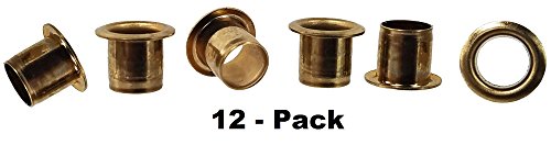12pcs. 1/4" Brass Press-Fit Tuner Bushings/Ferrules