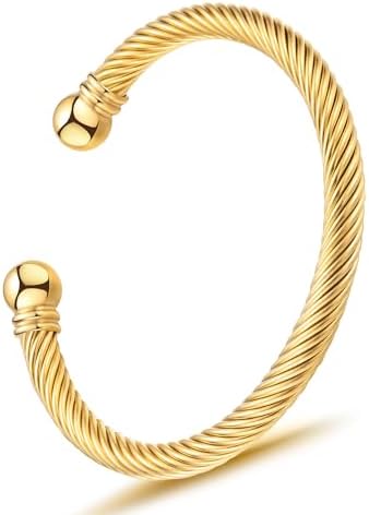 Amazon.com: Stainless Steel Twisted Cable Wire Bracelets with Hook