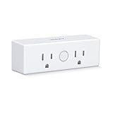 AUKEY Mini Wi-Fi Smart Plug with Dual Outlets, No Hub Required, Compact Socket Compatible with Alexa, Google Assistant, IFTTT, and AUKEY Home App